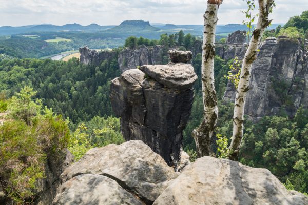 Ausblick auf die Wehlnadel und die Bastei